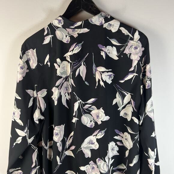 Lauren Ralph Lauren Shirt Womens Plus 2X Black Floral Long Sleeve Button Up NWT - Picture 7 of 9